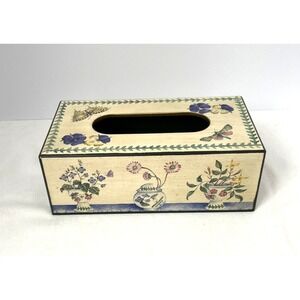 Portmeirion Botanic Garden Tissue Box Cover Floral Butterfly Cottage Retro